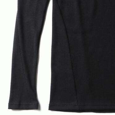 Back-Printed Waffle Jersey Long Sleeve　BLACK No.9