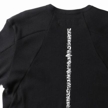 Back-Printed Waffle Jersey Long Sleeve　BLACK No.10