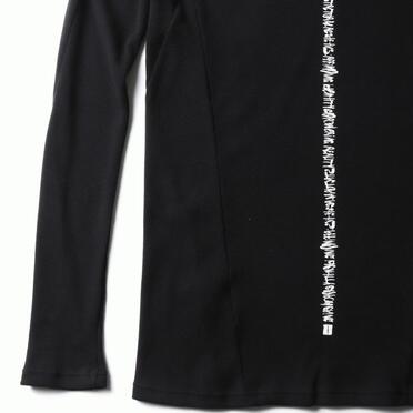 Back-Printed Waffle Jersey Long Sleeve　BLACK No.11