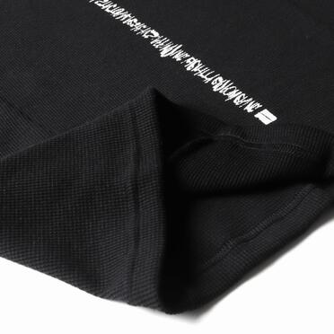 Back-Printed Waffle Jersey Long Sleeve　BLACK No.12