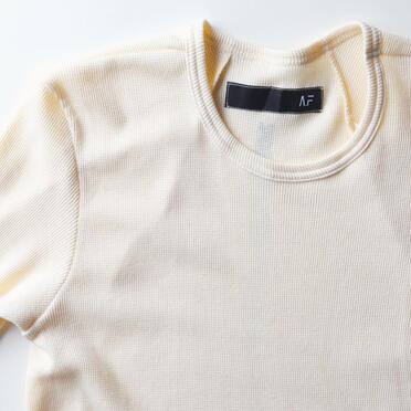 Back-Printed Waffle Jersey Long Sleeve　IVORY No.7