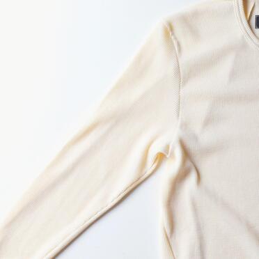 Back-Printed Waffle Jersey Long Sleeve　IVORY No.8