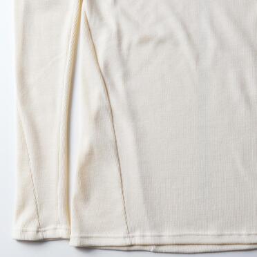Back-Printed Waffle Jersey Long Sleeve　IVORY No.9