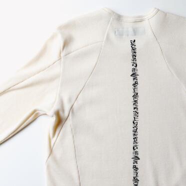 Back-Printed Waffle Jersey Long Sleeve　IVORY No.10