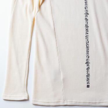 Back-Printed Waffle Jersey Long Sleeve　IVORY No.11