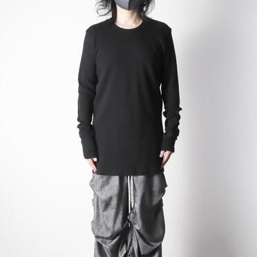 Back-Printed Waffle Jersey Long Sleeve　BLACK No.13