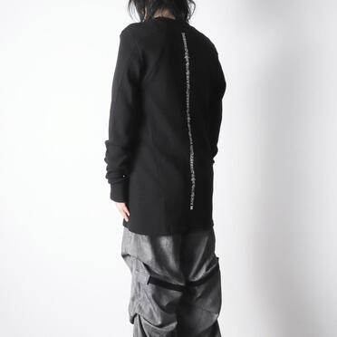 Back-Printed Waffle Jersey Long Sleeve　BLACK No.16