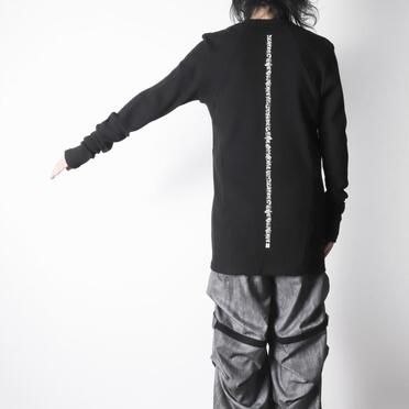 Back-Printed Waffle Jersey Long Sleeve　BLACK No.18