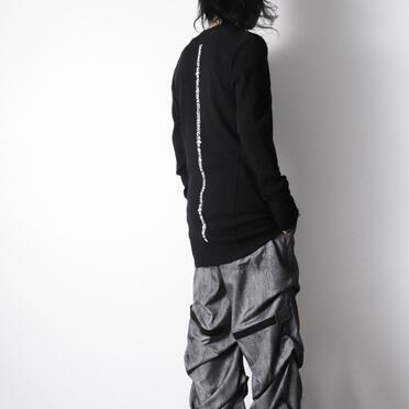 Back-Printed Waffle Jersey Long Sleeve　BLACK No.19