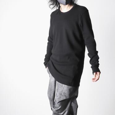 Back-Printed Waffle Jersey Long Sleeve　BLACK No.22