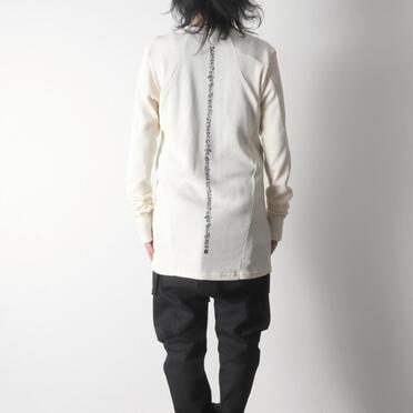 Back-Printed Waffle Jersey Long Sleeve　IVORY No.17
