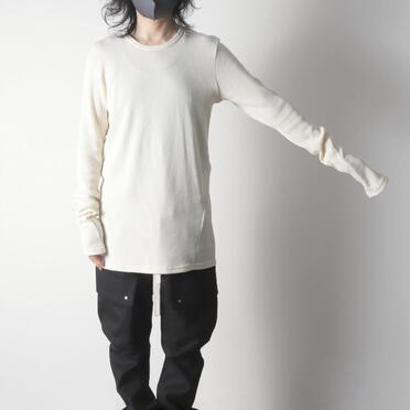 Back-Printed Waffle Jersey Long Sleeve　IVORY No.20