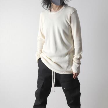 Back-Printed Waffle Jersey Long Sleeve　IVORY No.21