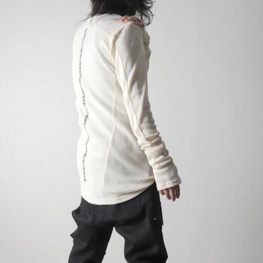 Back-Printed Waffle Jersey Long Sleeve　IVORY No.22