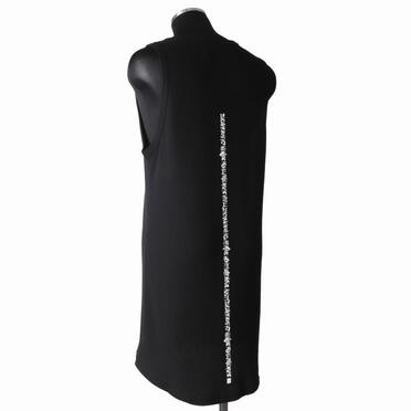 Back-Printed Waffle Jersey Tank Top　BLACK No.4