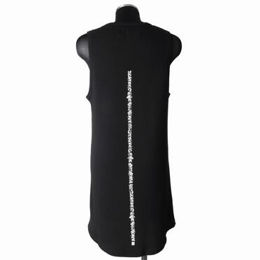 Back-Printed Waffle Jersey Tank Top　BLACK No.5