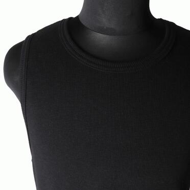 Back-Printed Waffle Jersey Tank Top　BLACK No.7
