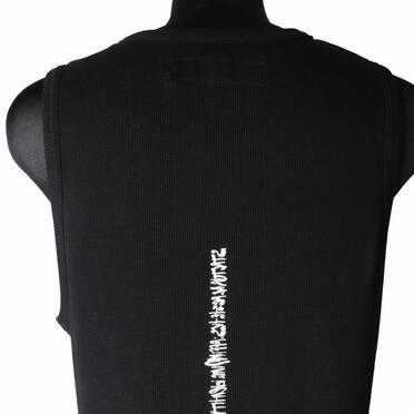 Back-Printed Waffle Jersey Tank Top　BLACK No.9