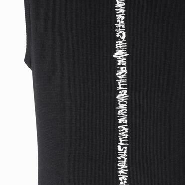 Back-Printed Waffle Jersey Tank Top　BLACK No.10