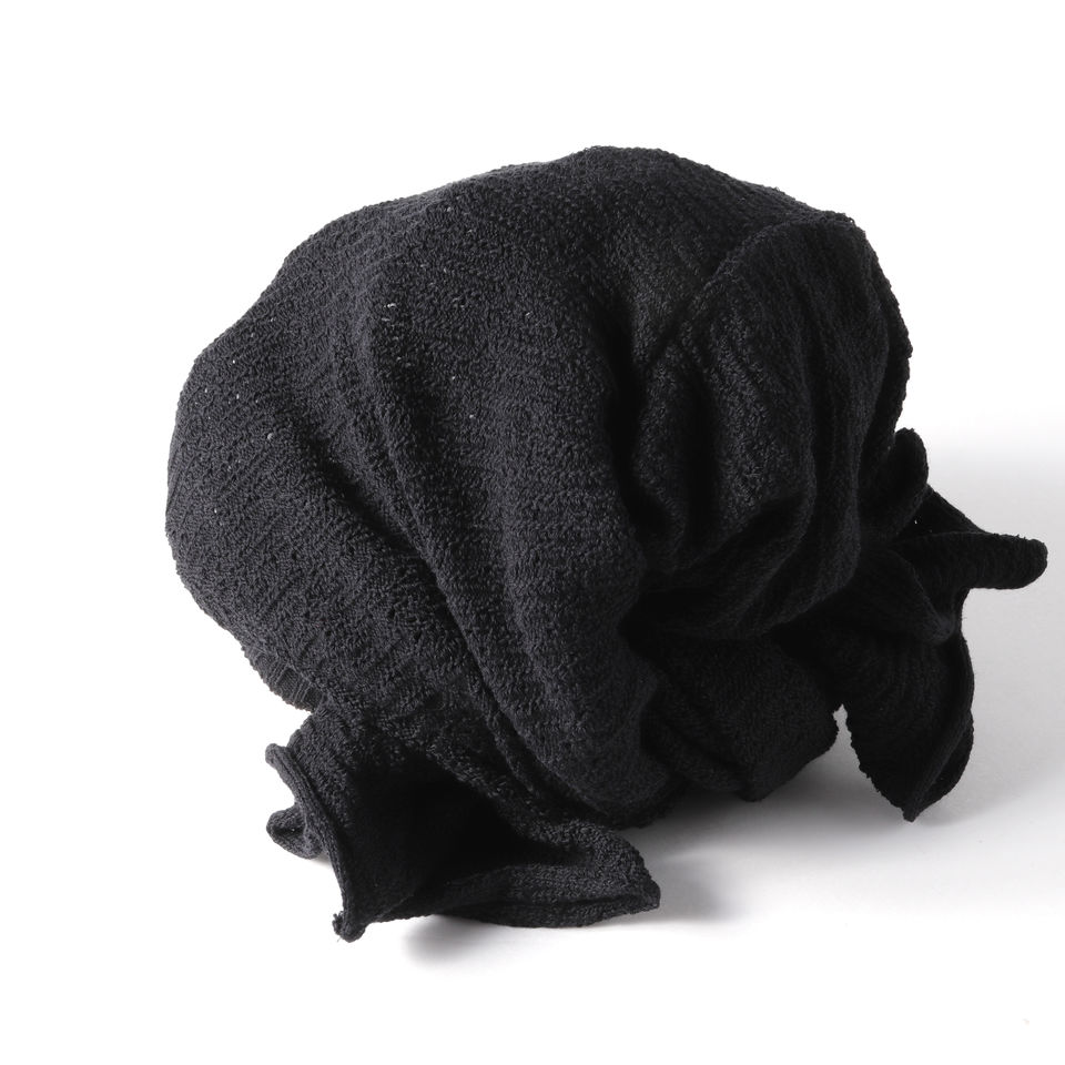 TWIST KNIT CAP　BLACK