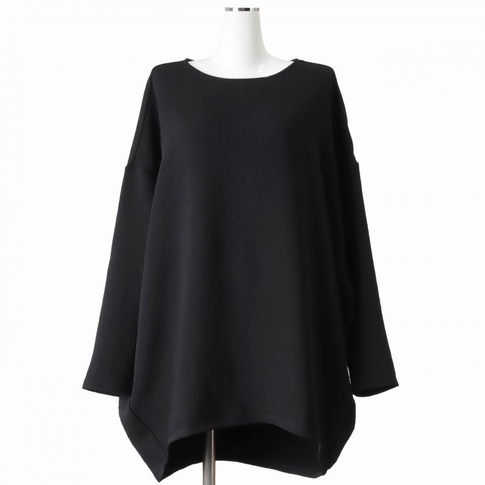 boat neck cocoon P/O　BLACK