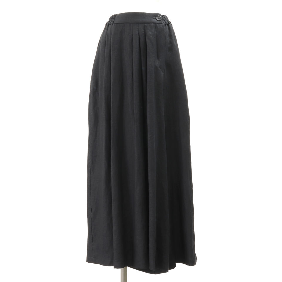 Asymmetry Wide Pants　BLACK