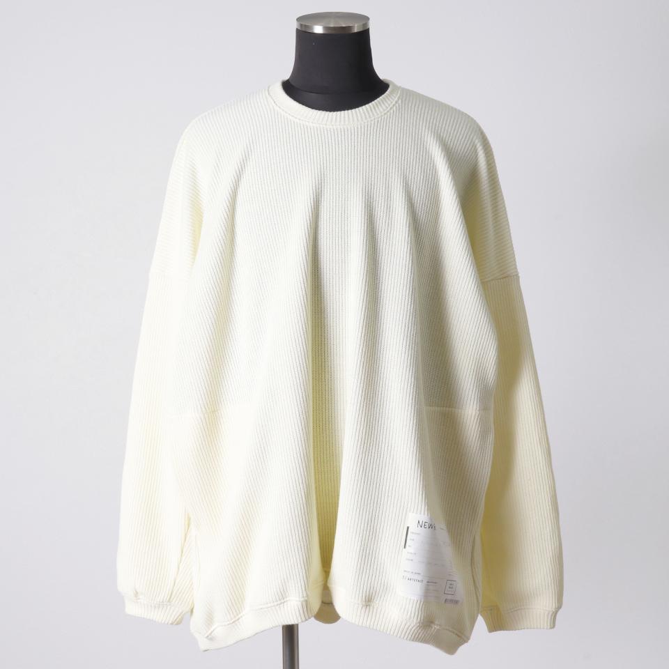 Over Sized Knit Pullover　WHITE