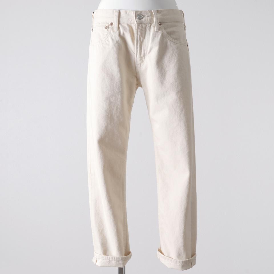 4/5 length white denim　IVORY