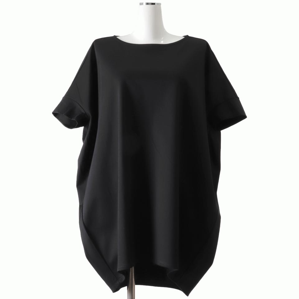 boat neck cocoon P/O　BLACK