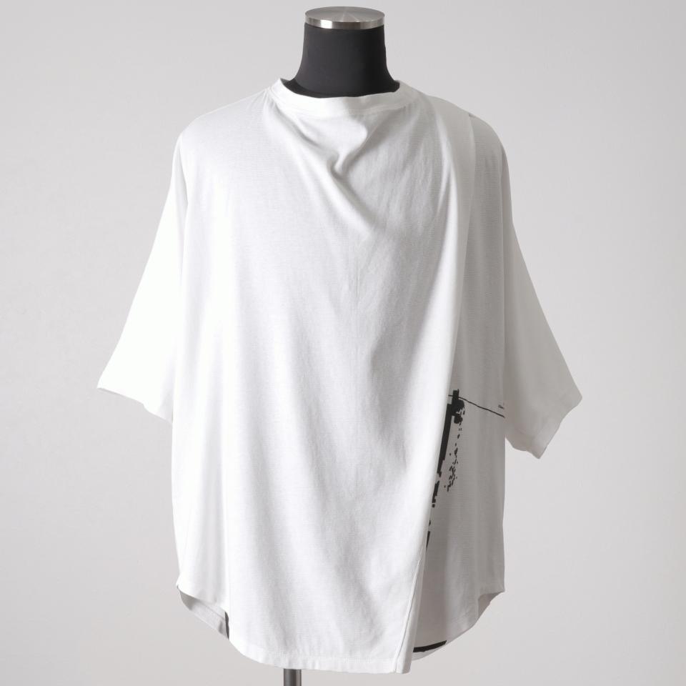 DRAPE COWL CS T-SHIRTS　OFF WHITE