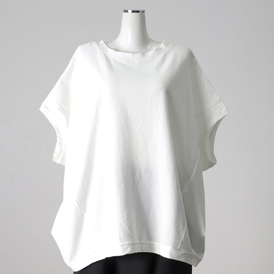 crew neck cocoon wide P/O　OFF WHITE