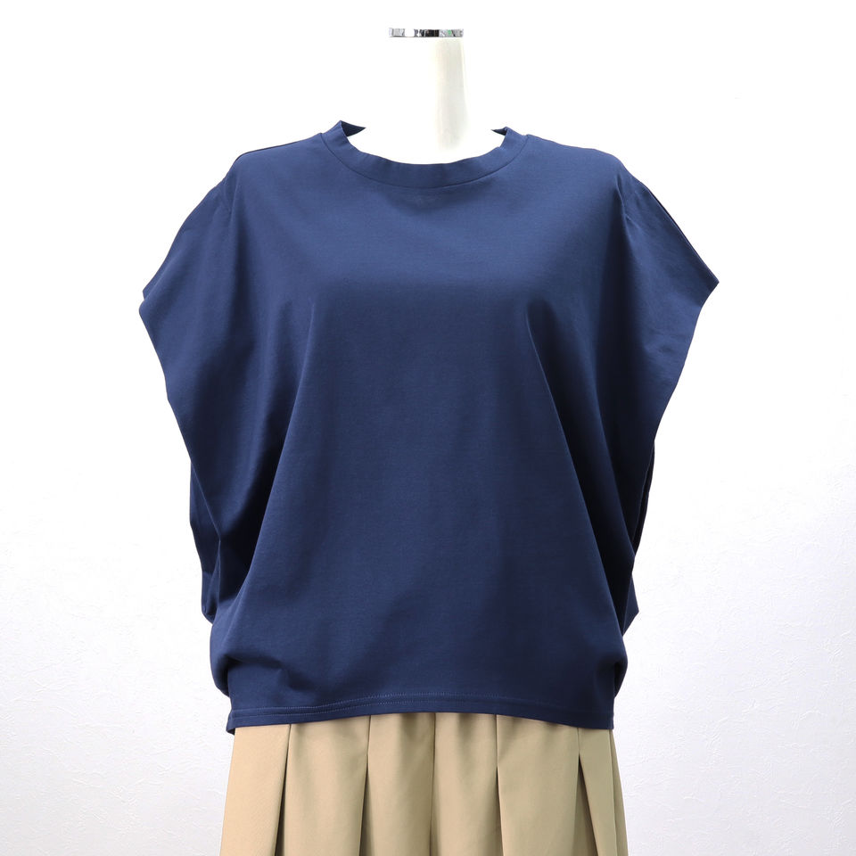 boat neck cocoon N/S P/O　BLUE