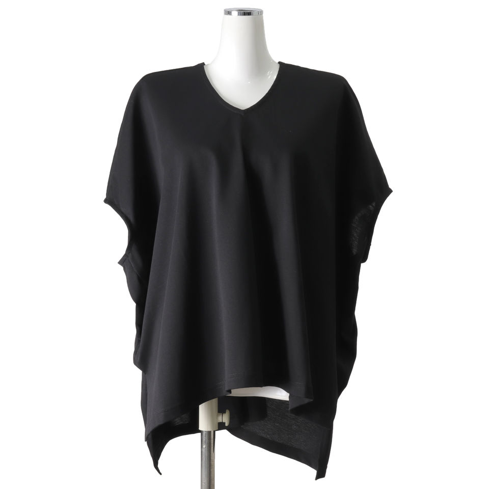 V neck box T　BLACK