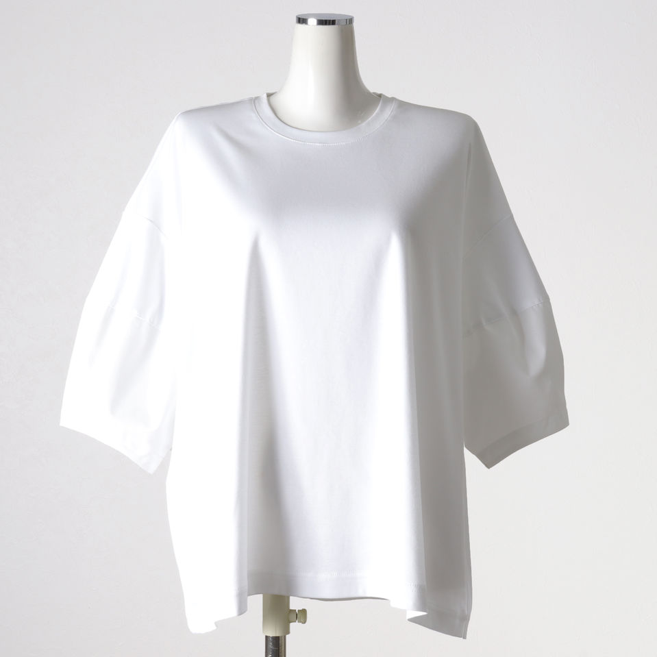 MIDIUMISOLID crew neck cocoon slv P/O　OFF WHITE