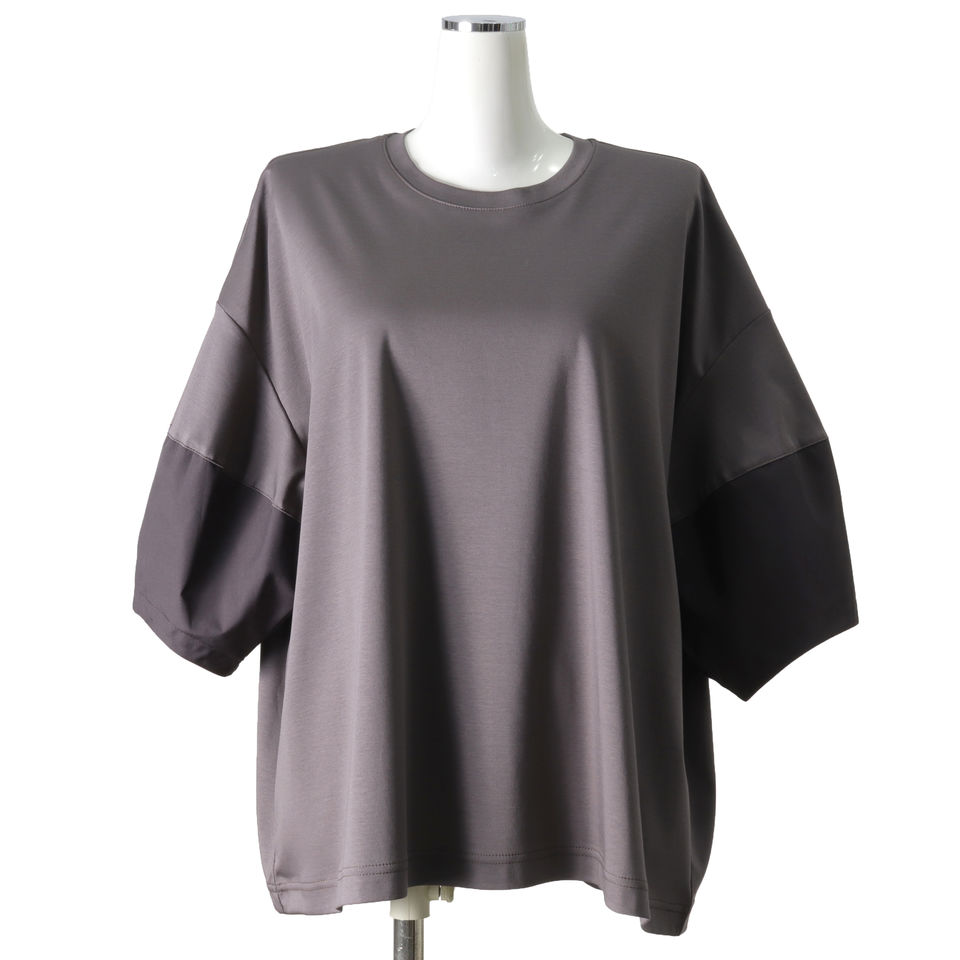 MIDIUMISOLID crew neck cocoon slv P/O　GRAY