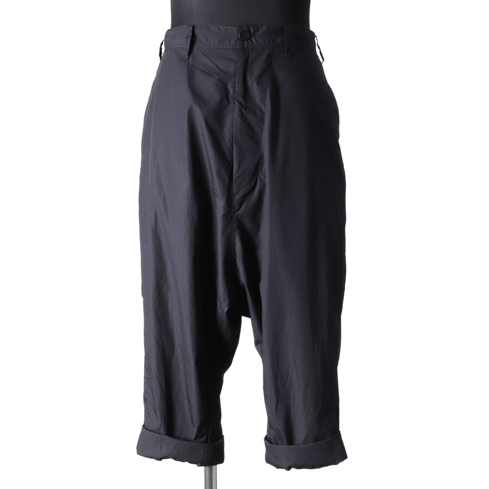 ROLL UP LOW CROTCH PANTS　BLACK