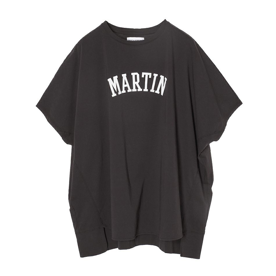 "MARTIN"ロゴワイド ドルマンT-shirts　CHARCOAL