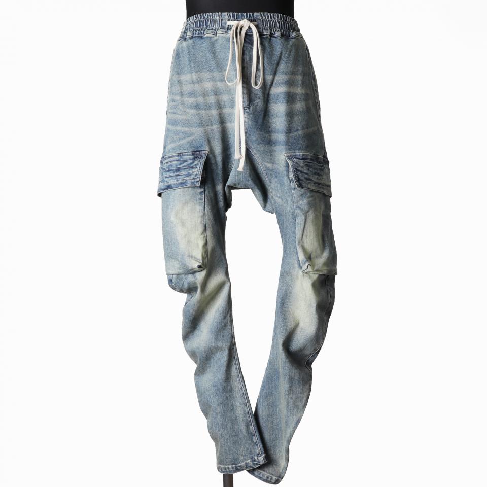 Denim Cargo Sarrouel Skinny　BLUE