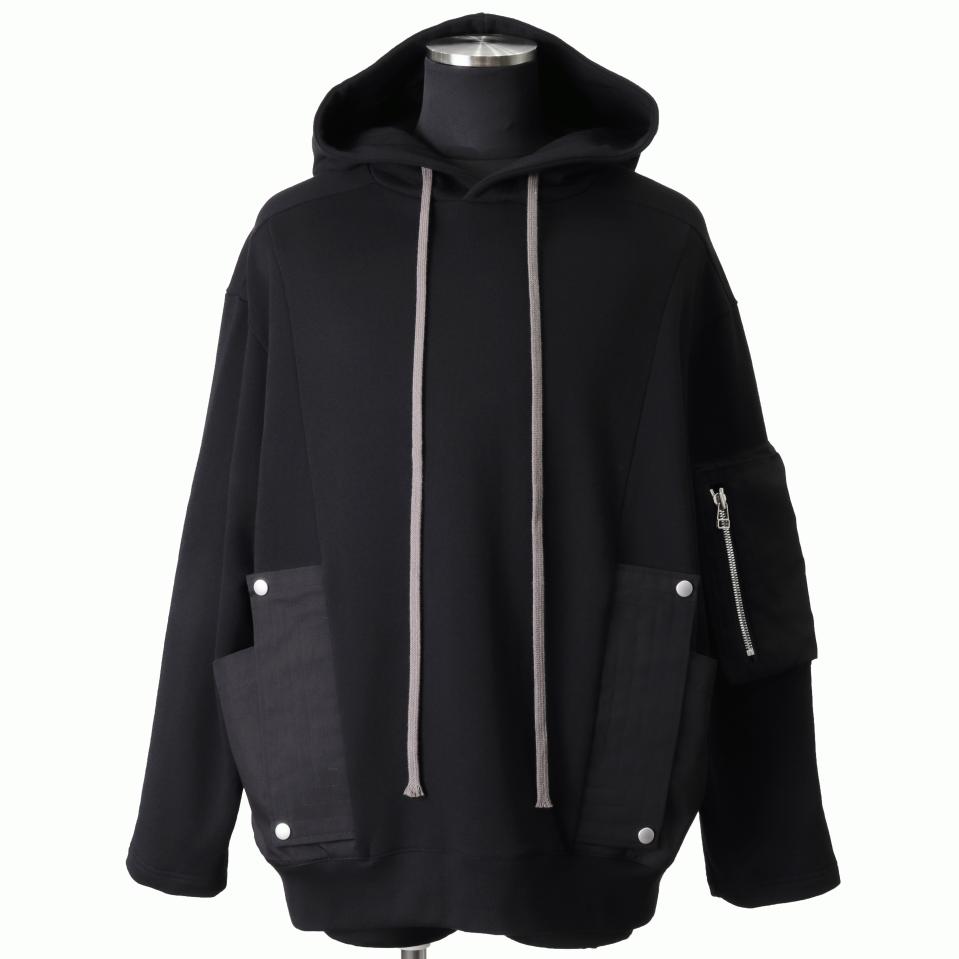 Combi Hoodie Pullover　BLACK