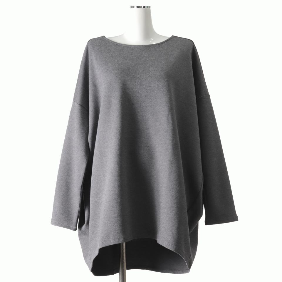 boat neck cocoon P/O　GRAY