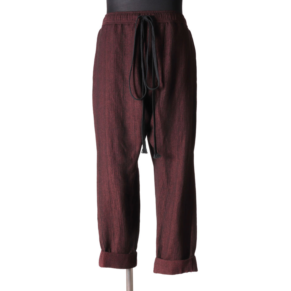 STRIPE JACQUARD PANTS　BURGUNDY