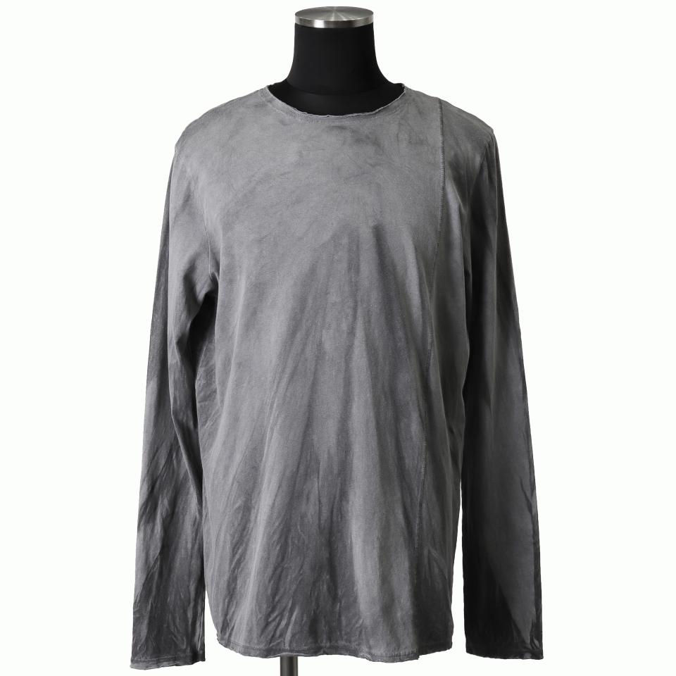 SIDE SEAM T-SHIRT LONG SL　HAND DYE GREY