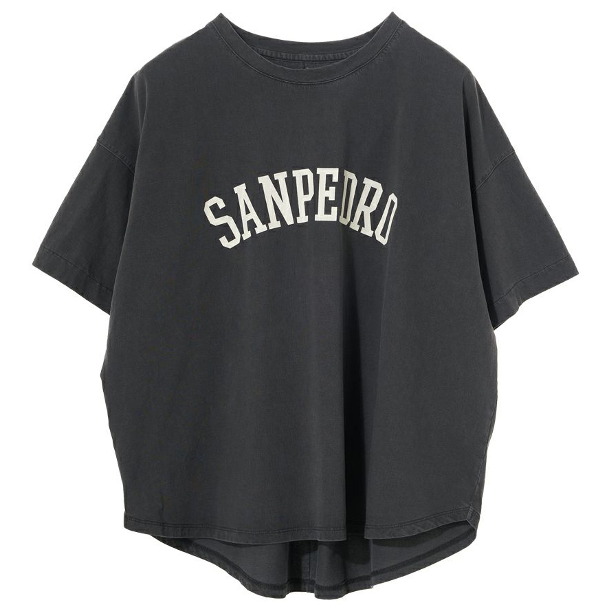 "SANPEDRO"ヴィンテージウォッシュロゴT-shirt　SUMIKURO