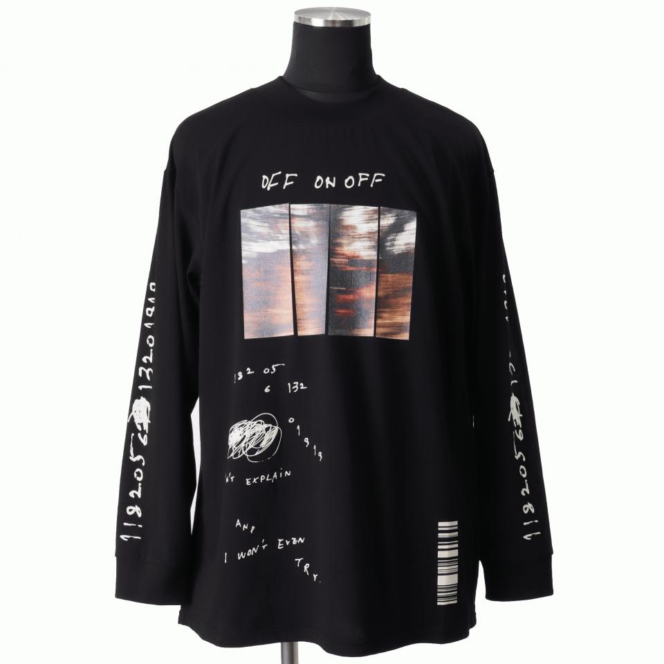 Type A Print Long Sleeve Tee　BLACK