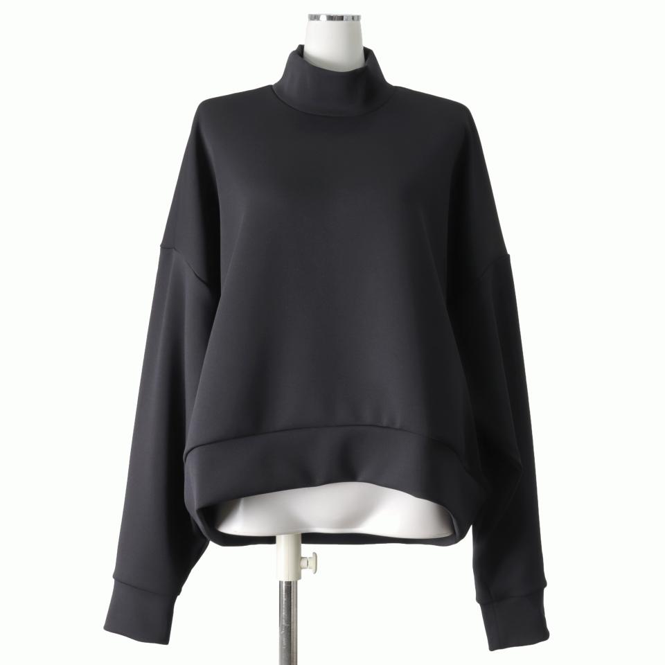 MIDIUMISOLID mock neck P/O　BLACK