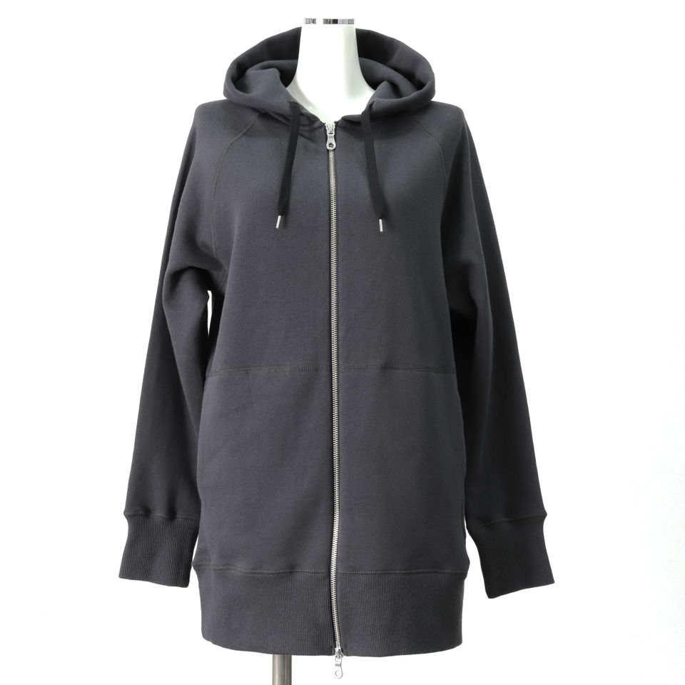 zip long parka　D/GRAY