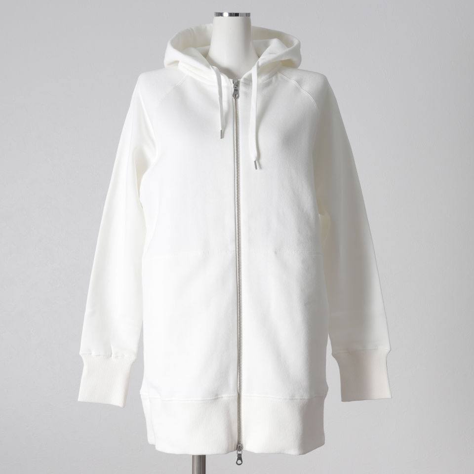 zip long parka　OFF WHITE