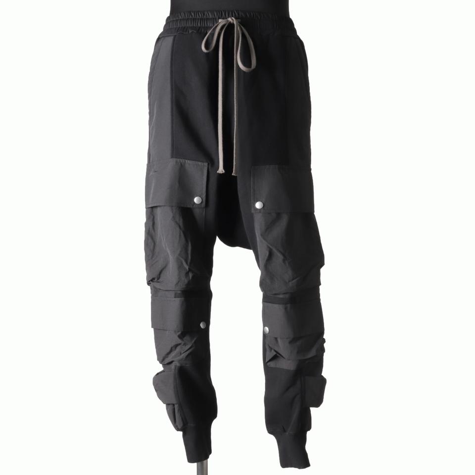 Cargo Sarrouel Sweat Trousers　BLACK