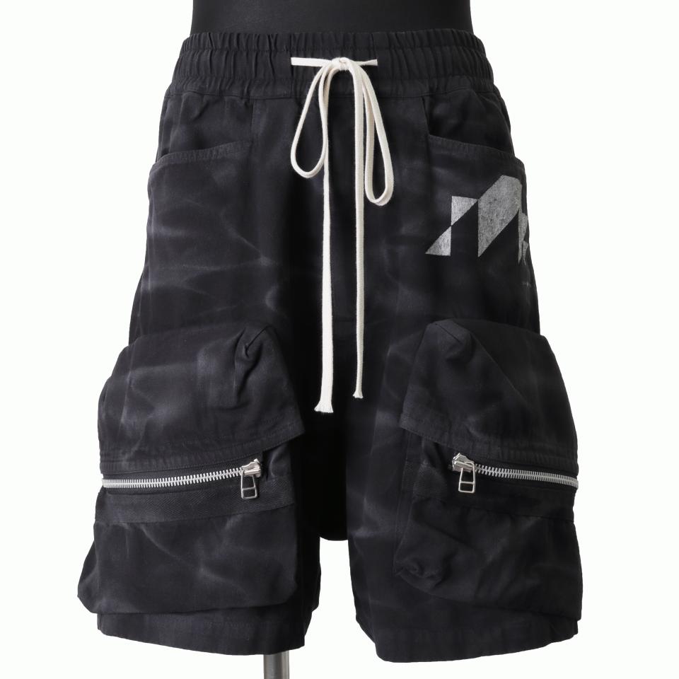 Vintage Dyed Pocket Shorts　BLACK