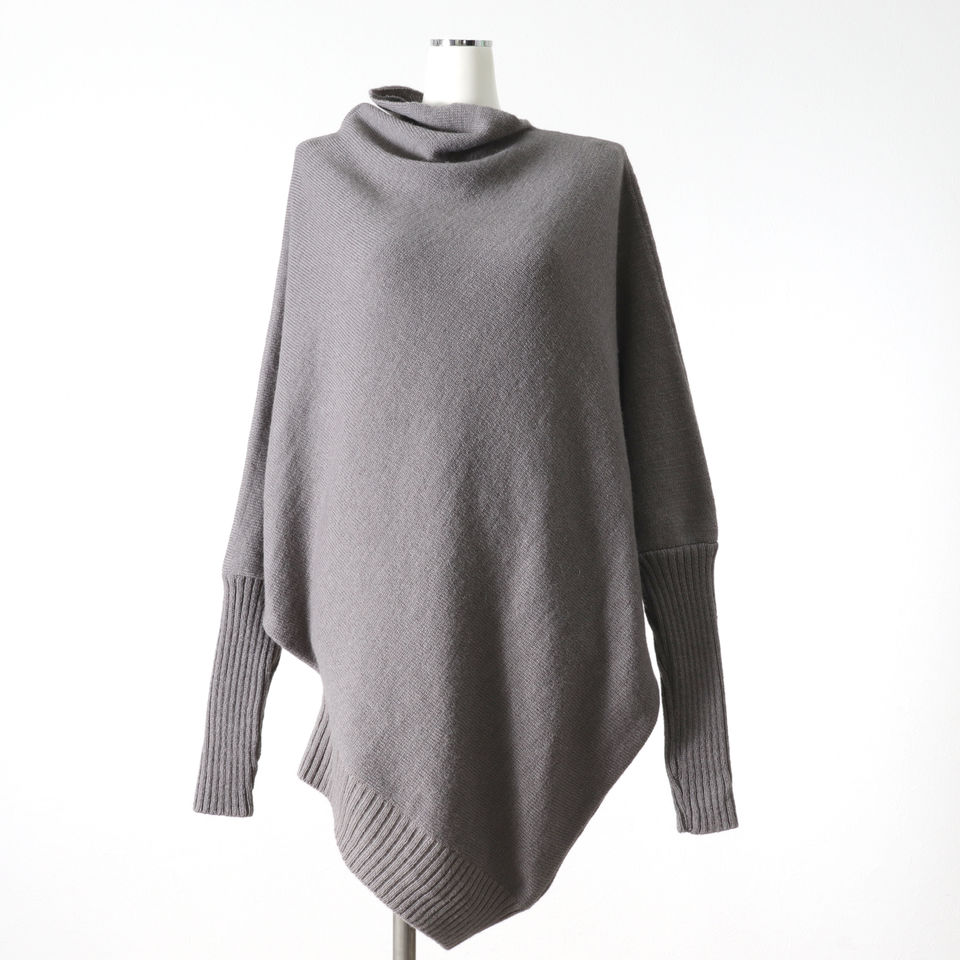 Wo/Ac/Wp Asymmetry Knit Pullover　GRAY